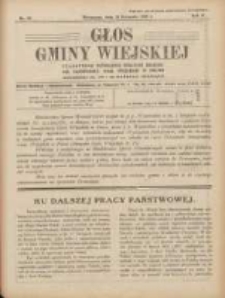 Głos Gminy Wiejskiej: czasopismo poświęcone sprawom Zrzeszenia Samopomocy Gmin Wiejskich w Polsce 1928.11.20 R.4 Nr32