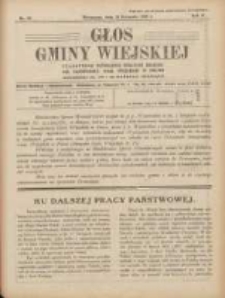 Głos Gminy Wiejskiej: czasopismo poświęcone sprawom Zrzeszenia Samopomocy Gmin Wiejskich w Polsce 1928.11.20 R.4 Nr32