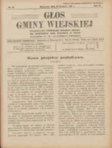 Głos Gminy Wiejskiej: czasopismo poświęcone sprawom Zrzeszenia Samopomocy Gmin Wiejskich w Polsce 1928.11.30 R.4 Nr33