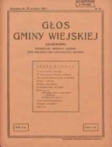 Głos Gminy Wiejskiej: czasopismo poświęcone sprawom Związku Gmin Wiejskich Rzeczypospolitej Polskiej 1929.09.30 R.5 Nr18