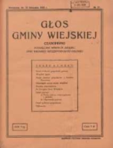 Głos Gminy Wiejskiej: czasopismo poświęcone sprawom Związku Gmin Wiejskich Rzeczypospolitej Polskiej 1929.11.15 R.5 Nr21