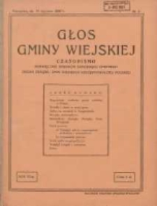 Głos Gminy Wiejskiej: czasopismo poświęcone sprawom samorządu gminnego: organ Związku Gmin Wiejskich Rzeczypospolitej Polskiej 1930.01.31 R.6 Nr2