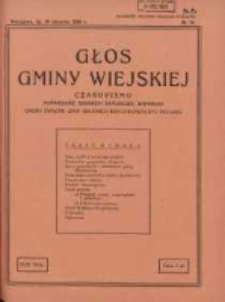 Głos Gminy Wiejskiej: czasopismo poświęcone sprawom samorządu gminnego: organ Związku Gmin Wiejskich Rzeczypospolitej Polskiej 1930.08.30 R.6 Nr16