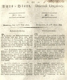 Amtsblatt der Königlichen Preussischen Regierung zu Bromberg. 1824.05.21 No.21