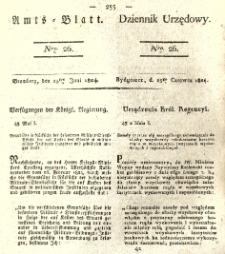 Amtsblatt der K&ouml;niglichen Preussischen Regierung zu Bromberg. 1824.06.25 No.26
