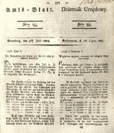 Amtsblatt der K&ouml;niglichen Preussischen Regierung zu Bromberg. 1824.07.09 No.28