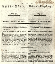 Amtsblatt der K&ouml;niglichen Preussischen Regierung zu Bromberg. 1824.07.30 No.31