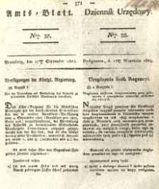 Amtsblatt der K&ouml;niglichen Preussischen Regierung zu Bromberg. 1824.09.17 No.38