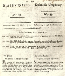 Amtsblatt der Königlichen Preussischen Regierung zu Bromberg. 1824.10.29 No.44