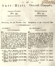 Amtsblatt der K&ouml;niglichen Preussischen Regierung zu Bromberg. 1824.11.05 No.45