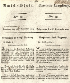 Amtsblatt der Königlichen Preussischen Regierung zu Bromberg. 1824.11.26 No.48