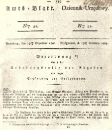 Amtsblatt der K&ouml;niglichen Preussischen Regierung zu Bromberg. 1824.12.17 No.51
