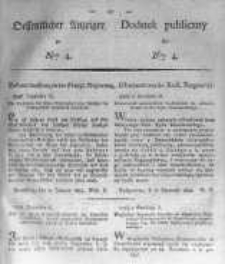 Oeffentlicher Anzeiger zum Amtsblatt No.4. der K&ouml;nigl. Preuss. Regierung zu Bromberg. 1824