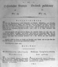 Oeffentlicher Anzeiger zum Amtsblatt No.15. der K&ouml;nigl. Preuss. Regierung zu Bromberg. 1824