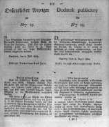 Oeffentlicher Anzeiger zum Amtsblatt No.29. der K&ouml;nigl. Preuss. Regierung zu Bromberg. 1824