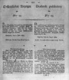 Oeffentlicher Anzeiger zum Amtsblatt No.29. der Königl. Preuss. Regierung zu Bromberg. 1824