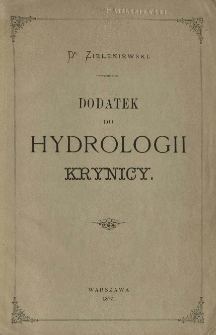 Dodatek do hydrologii Krynicy
