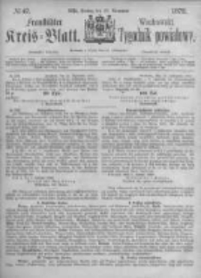 Fraust&auml;dter Kreisblatt. 1872.11.22 Nr47