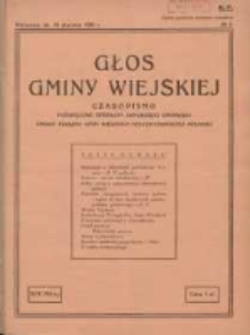 Głos Gminy Wiejskiej: czasopismo poświęcone sprawom samorządu gminnego: organ Związku Gmin Wiejskich Rzeczypospolitej Polskiej 1932.01.31 R.8 Nr2