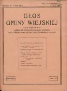 Głos Gminy Wiejskiej: czasopismo poświęcone sprawom samorządu gminnego: organ Związku Gmin Wiejskich Rzeczypospolitej Polskiej 1932.05.15 R.8 Nr9