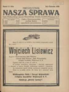 Nasza Sprawa: organ Wielkopolskiego Zarządu Wojew&oacute;dzkiego Związku Inwalid&oacute;w Wojennych RP 1930.05/06 Nr5/6