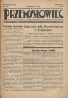 Przemysłowiec: tygodnik dla polskiego rzemiosła, przemysłu i handlu: organ Związku Towarzystw Przemysłowych 1933.04.23 R.30 Nr14