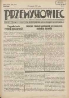 Przemysłowiec: tygodnik dla polskiego rzemiosła, przemysłu i handlu: organ Związku Towarzystw Przemysłowych 1933.08.13 R.30 Nr30