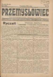 Przemysłowiec: tygodnik dla polskiego rzemiosła, przemysłu i handlu: organ Związku Towarzystw Przemysłowych 1934.04.15 R.31 Nr15