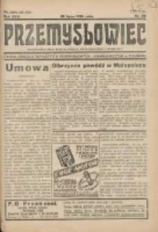 Przemysłowiec: tygodnik dla polskiego rzemiosła, przemysłu i handlu: organ Związku Towarzystw Przemysłowych 1934.07.22 R.31 Nr29