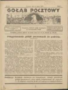 Gołąb Pocztowy: czasopismo hodowli gołębi pocztowych na Rzeczpospolitą Polskę 1925.07.06 R.1 Nr4