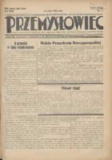 Przemysłowiec: tygodnik dla polskiego rzemiosła, przemysłu i handlu: organ Związku Towarzystw Przemysłowych 1933.05.14 R.30 Nr17