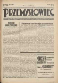 Przemysłowiec: tygodnik dla polskiego rzemiosła, przemysłu i handlu: organ Związku Towarzystw Przemysłowych 1933.06.18 R.30 Nr22