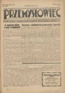 Przemysłowiec: tygodnik dla polskiego rzemiosła, przemysłu i handlu: organ Związku Towarzystw Przemysłowych 1933.11.19 R.30 Nr44