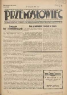 Przemysłowiec: tygodnik dla polskiego rzemiosła, przemysłu i handlu: organ Związku Towarzystw Przemysłowych 1933.11.26 R.30 Nr45