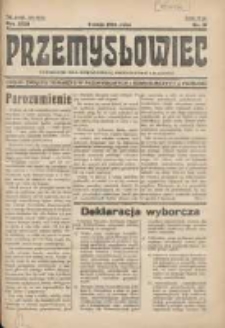 Przemysłowiec: tygodnik dla polskiego rzemiosła, przemysłu i handlu: organ Związku Towarzystw Przemysłowych 1934.05.06 R.31 Nr18