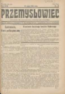 Przemysłowiec: tygodnik dla polskiego rzemiosła, przemysłu i handlu: organ Związku Towarzystw Przemysłowych 1934.05.13 R.31 Nr19