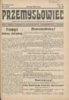 Przemysłowiec: tygodnik dla polskiego rzemiosła, przemysłu i handlu: organ Związku Towarzystw Przemysłowych 1934.05.20 R.31 Nr20