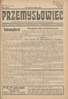 Przemysłowiec: tygodnik dla polskiego rzemiosła, przemysłu i handlu: organ Związku Towarzystw Przemysłowych 1934.06.10 R.31 Nr23