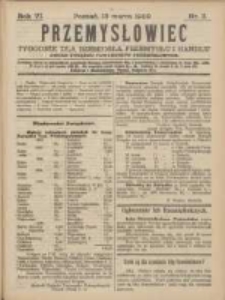 Przemysłowiec: tygodnik dla polskiego rzemiosła, przemysłu i handlu: organ Związku Towarzystw Przemysłowych 1909.03.13 R.6 Nr11