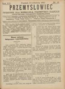 Przemysłowiec: tygodnik dla polskiego rzemiosła, przemysłu i handlu: organ Związku Towarzystw Przemysłowych 1910.04.09 R.7 Nr15