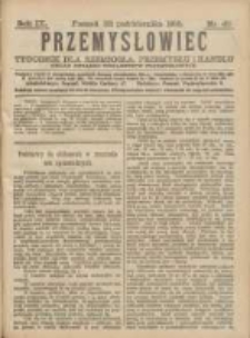 Przemysłowiec: tygodnik dla polskiego rzemiosła, przemysłu i handlu: organ Związku Towarzystw Przemysłowych 1910.10.22 R.7 Nr43