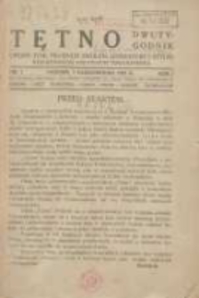 Tętno: organ Towarzystwa Młodych Zwolennik&oacute;w Literatury i Sztuki.10.01 R.1 Nr1