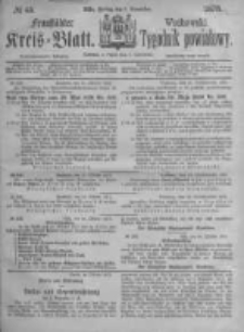 Fraust&auml;dter Kreisblatt. 1875.11.05 Nr45