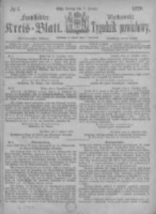 Fraust&auml;dter Kreisblatt. 1876.01.07 Nr1