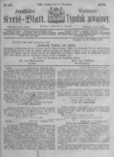 Fraust&auml;dter Kreisblatt. 1876.11.10 Nr45