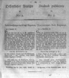 Oeffentlicher Anzeiger zum Amtsblatt No.5. der K&ouml;nigl. Preuss. Regierung zu Bromberg. 1826