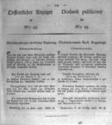 Oeffentlicher Anzeiger zum Amtsblatt No.13. der K&ouml;nigl. Preuss. Regierung zu Bromberg. 1826