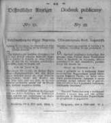 Oeffentlicher Anzeiger zum Amtsblatt No.22. der K&ouml;nigl. Preuss. Regierung zu Bromberg. 1826