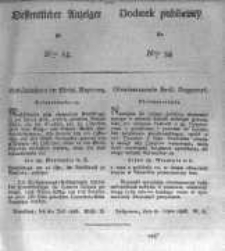 Oeffentlicher Anzeiger zum Amtsblatt No.34. der K&ouml;nigl. Preuss. Regierung zu Bromberg. 1826
