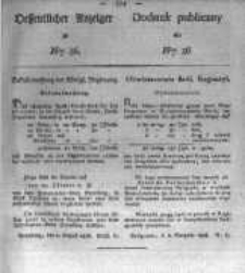 Oeffentlicher Anzeiger zum Amtsblatt No.36. der K&ouml;nigl. Preuss. Regierung zu Bromberg. 1826